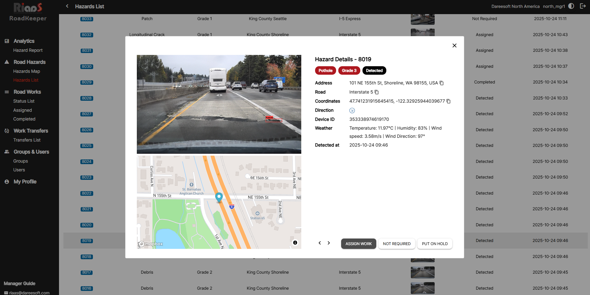 Hazard Images with Metadata