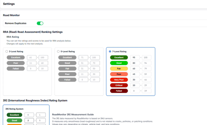 Detailed grading system setup